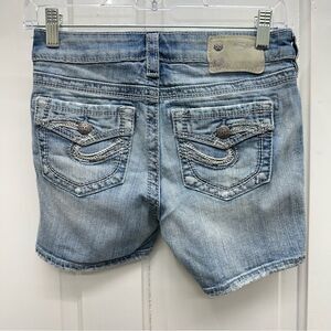 Silver Jeans Tuesday thick stitch denim jean shorts women's 26